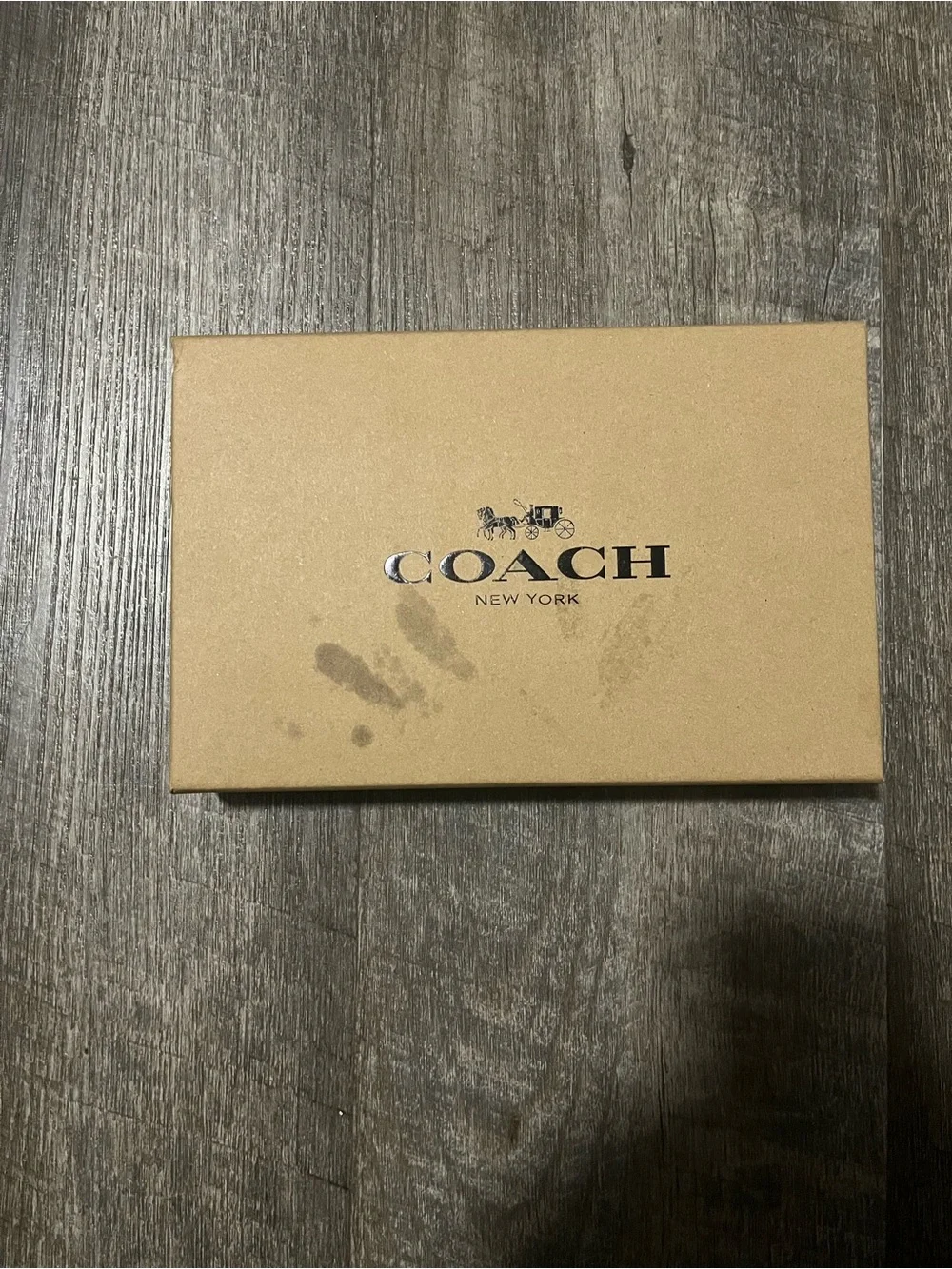 Coach Black Wallet & Card Holder Set with Blue and White Stripe